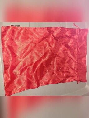 Sephora Vibrant Shiny Red Satin Fabric Bag